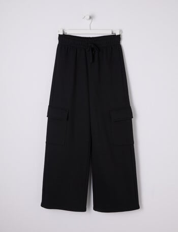 Switch Wide Leg Cargo Trackpant, Black product photo