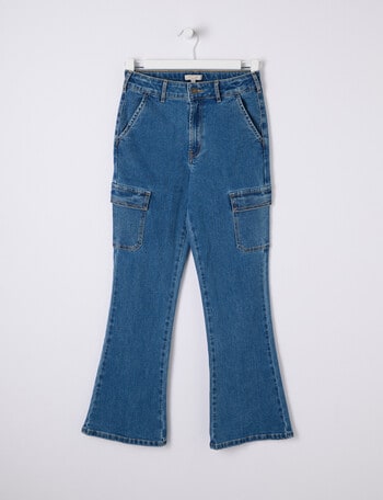 Switch Cargo Flare Jean, Mid Blue product photo