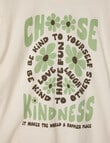 Switch Kindness Long Sleeve Boxy Graphic Tee, Vanilla product photo View 02 S