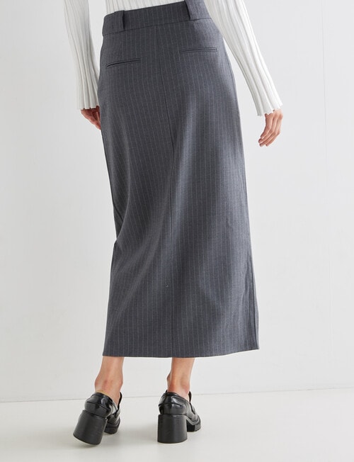 State of play Muse Skirt, Charcoal Stripe product photo View 02 L