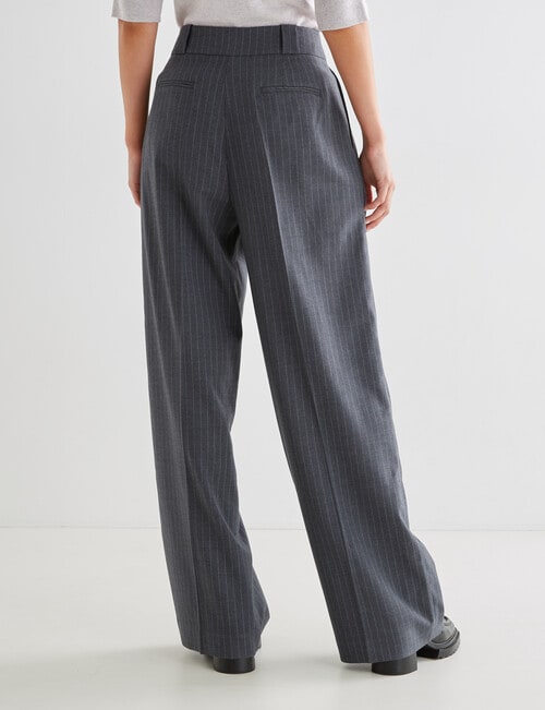 State of play Otto Wide Leg Pant, Charcoal Stripe product photo View 02 L