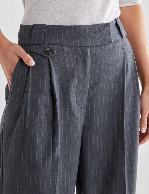 State of play Otto Wide Leg Pant, Charcoal Stripe product photo View 04 L