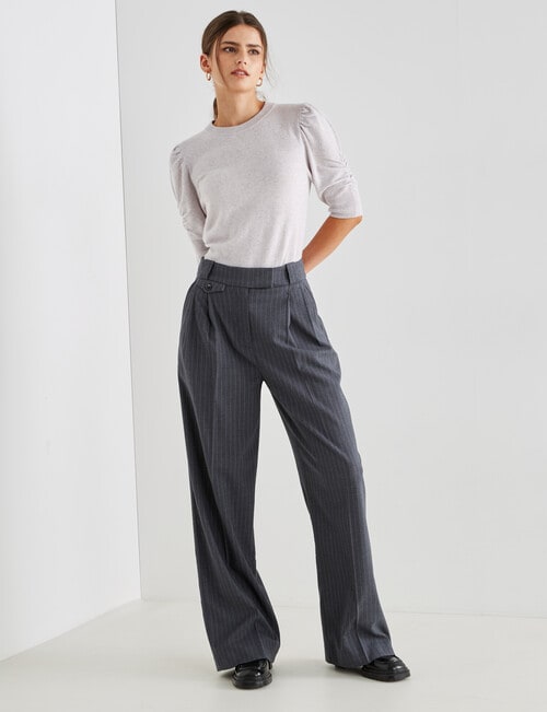 State of play Otto Wide Leg Pant, Charcoal Stripe product photo View 05 L