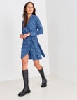 Mineral Evie Checkered Dress, Blue & Black product photo View 03 S