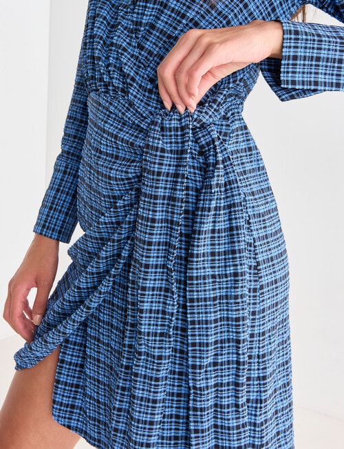 Mineral Evie Checkered Dress, Blue & Black product photo View 04 L