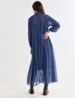 Mineral Issy Long Shirt Dress, Blue & Black product photo View 02 S