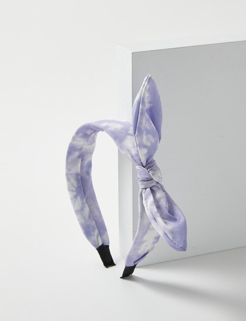 Switch Tye Dye Bow Headband, Lavender product photo View 03 L