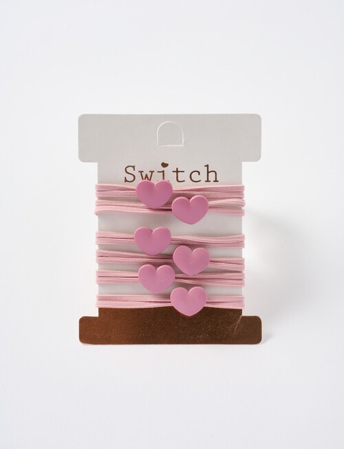 Switch Hair Ties, 6-Piece, Dusky Pink product photo View 02 L