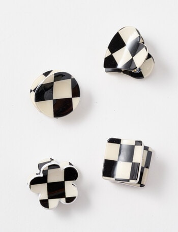 Switch Mini Checker Claw Clip, 4-Piece product photo