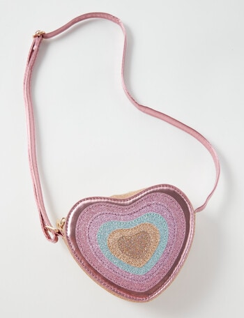 Mac & Ellie Rainbow Heart Satchel, Pink product photo
