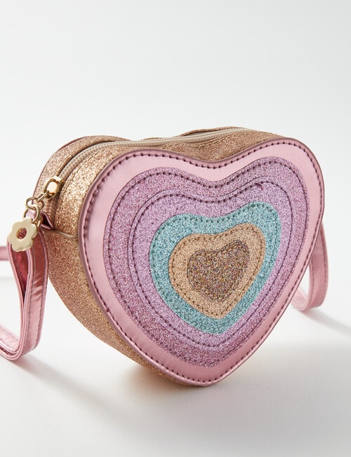 Mac & Ellie Rainbow Heart Satchel, Pink product photo View 02 L