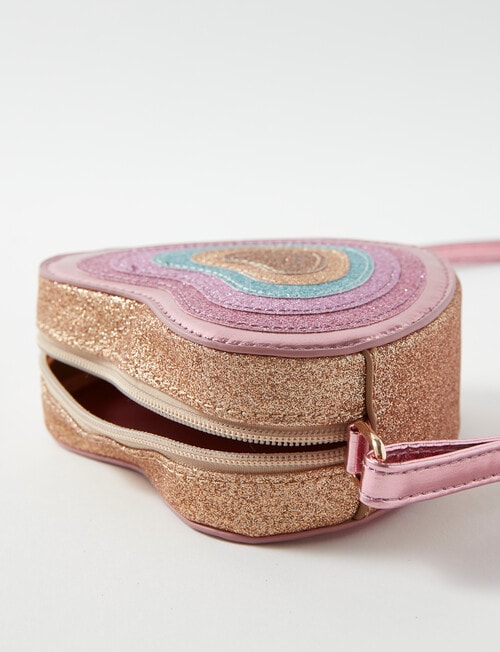Mac & Ellie Rainbow Heart Satchel, Pink product photo View 04 L