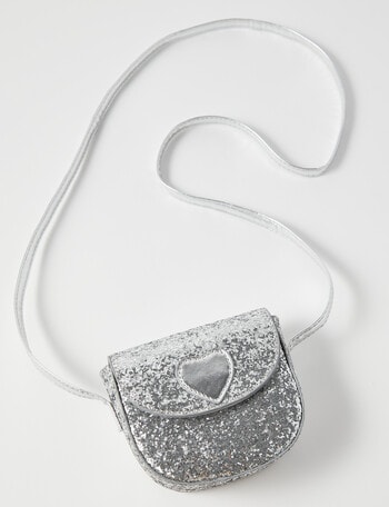 Mac & Ellie Glitter Cross Body Bag, Silver product photo