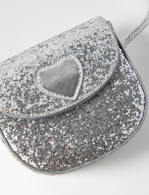 Mac & Ellie Glitter Cross Body Bag, Silver product photo View 02 L