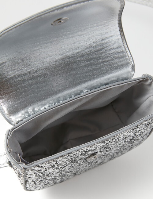 Mac & Ellie Glitter Cross Body Bag, Silver product photo View 04 L