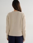 Whistle Rib Cardigan, Oatmarle product photo View 02 S