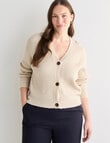 Whistle Rib Cardigan, Oatmarle product photo View 12 S
