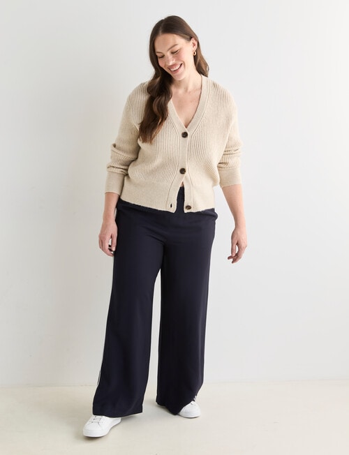 Whistle Rib Cardigan, Oatmarle product photo View 13 L