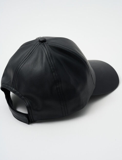 Zest Pleather Cap , Black product photo View 02 L