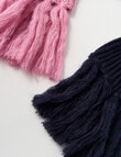 Whistle Accessories Knit Colourblock Scarf, Navy, Pink & Grey product photo View 03 S