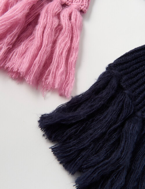 Whistle Accessories Knit Colourblock Scarf, Navy, Pink & Grey product photo View 03 L