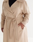 Studio Curve Trench Coat, Camel product photo View 04 S