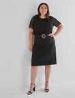 Studio Curve Belted 2Way Stretch Pencil Skirt, Black product photo View 03 S