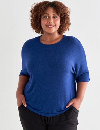 Studio Curve Supersoft Shell Top, Navy product photo