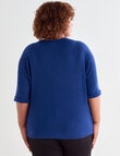 Studio Curve Supersoft Shell Top, Navy product photo View 02 S