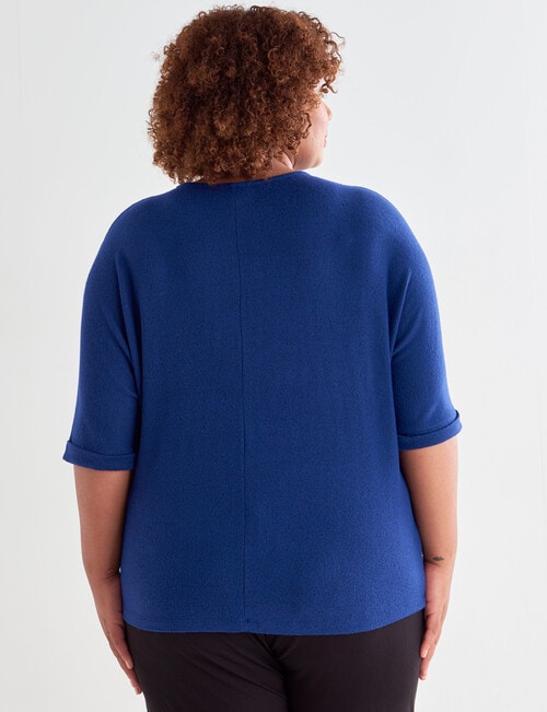 Studio Curve Supersoft Shell Top, Navy product photo View 02 L