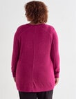Studio Curve Supersoft Rib Insert Top, Magenta product photo View 02 S
