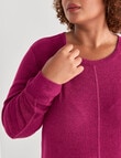 Studio Curve Supersoft Rib Insert Top, Magenta product photo View 04 S