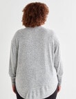 Studio Curve Supersoft V-Neck Top, Grey Marle product photo View 02 S