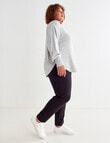 Studio Curve Supersoft V-Neck Top, Grey Marle product photo View 03 S