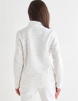Ella J Zip Sweatshirt, White Texture product photo View 02 S