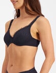 Berlei Barely There Lace Tshirt Bra, Navy, B-E product photo View 02 S