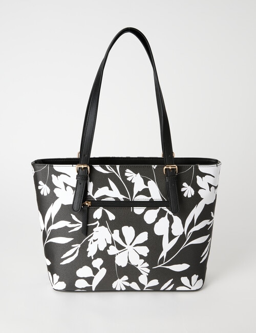 Boston + Bailey Floral Printed Tote Bag, Black & White product photo View 02 L