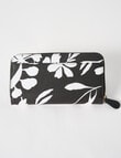 Boston + Bailey Full Size Floral Print Wallet, Black & White product photo View 02 S