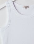 Switch Rib Singlet, White product photo View 02 S