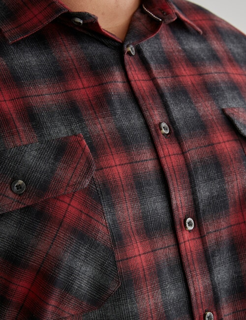 Chisel King Size Shirt Flannel, Red product photo View 04 L