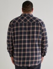 Chisel King Size Shirt Flannel, Blue product photo View 02 S