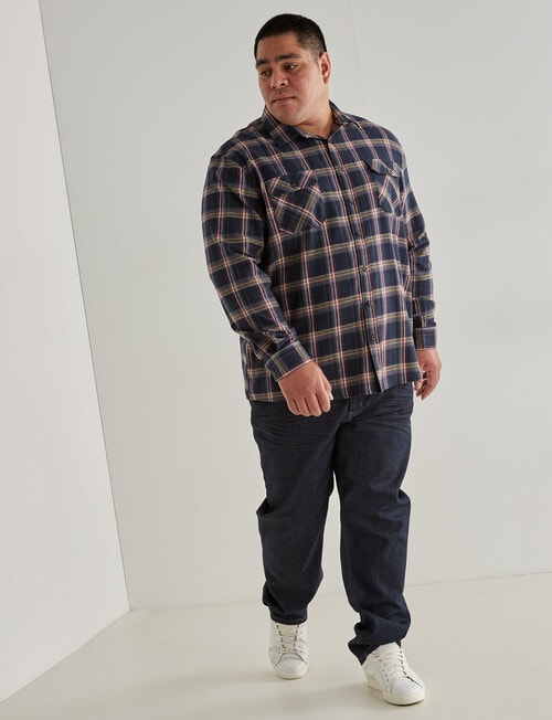 Chisel King Size Shirt Flannel, Blue product photo View 03 L