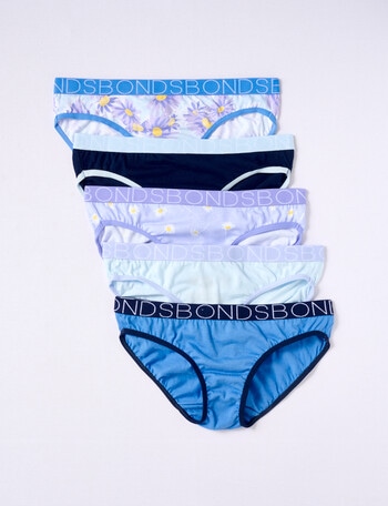 Bonds Multipack Bikini Brief, 5-Pack, Daisies & Blue product photo