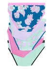 Bonds Multipack Bikini Brief, 5-Pack, Bloom Aqua Pink product photo View 03 S