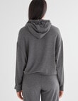 Zest Supersoft Hooded Zip Draw Hem Top, Charcoal Marle product photo View 02 S