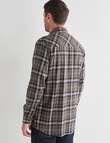 Chisel Long Sleeve Flannel Shirt, Khaki product photo View 02 S