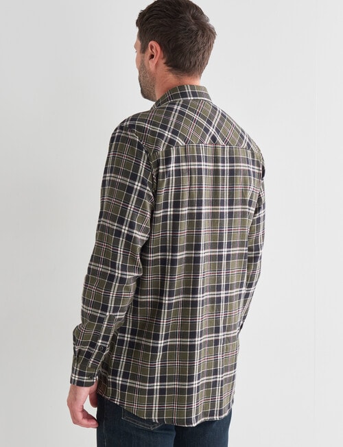 Chisel Long Sleeve Flannel Shirt, Khaki product photo View 02 L