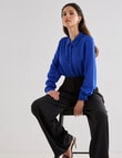 Whistle Classic Silk Shirt, Electric Blue product photo View 03 S