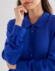 Whistle Classic Silk Shirt, Electric Blue product photo View 04 S