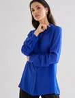 Whistle Classic Silk Shirt, Electric Blue product photo View 05 S